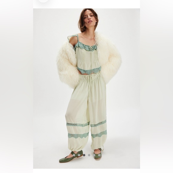NWT Free People Sully Lace Ballon Pant Set